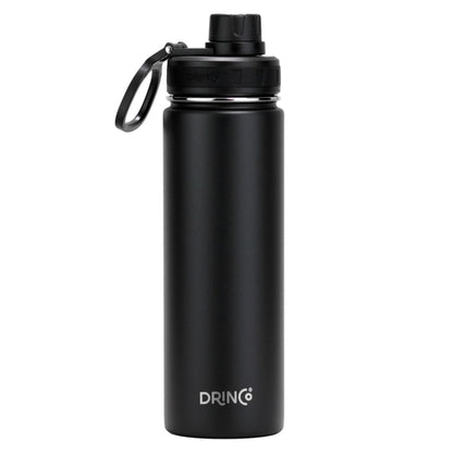 Stainless Steel Sport Water Bottle 22oz/650ml DRINCO® - Black